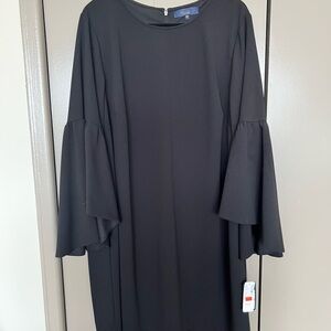 RACHEL Rachel Roy Black Mini Dress with Bell Sleeves